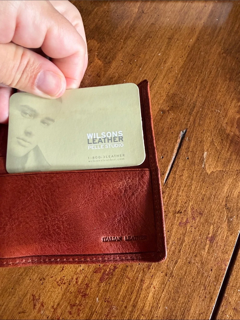 Wilson’s Leather Men's Leather Bi-Fold Wallet - Brown New in Box